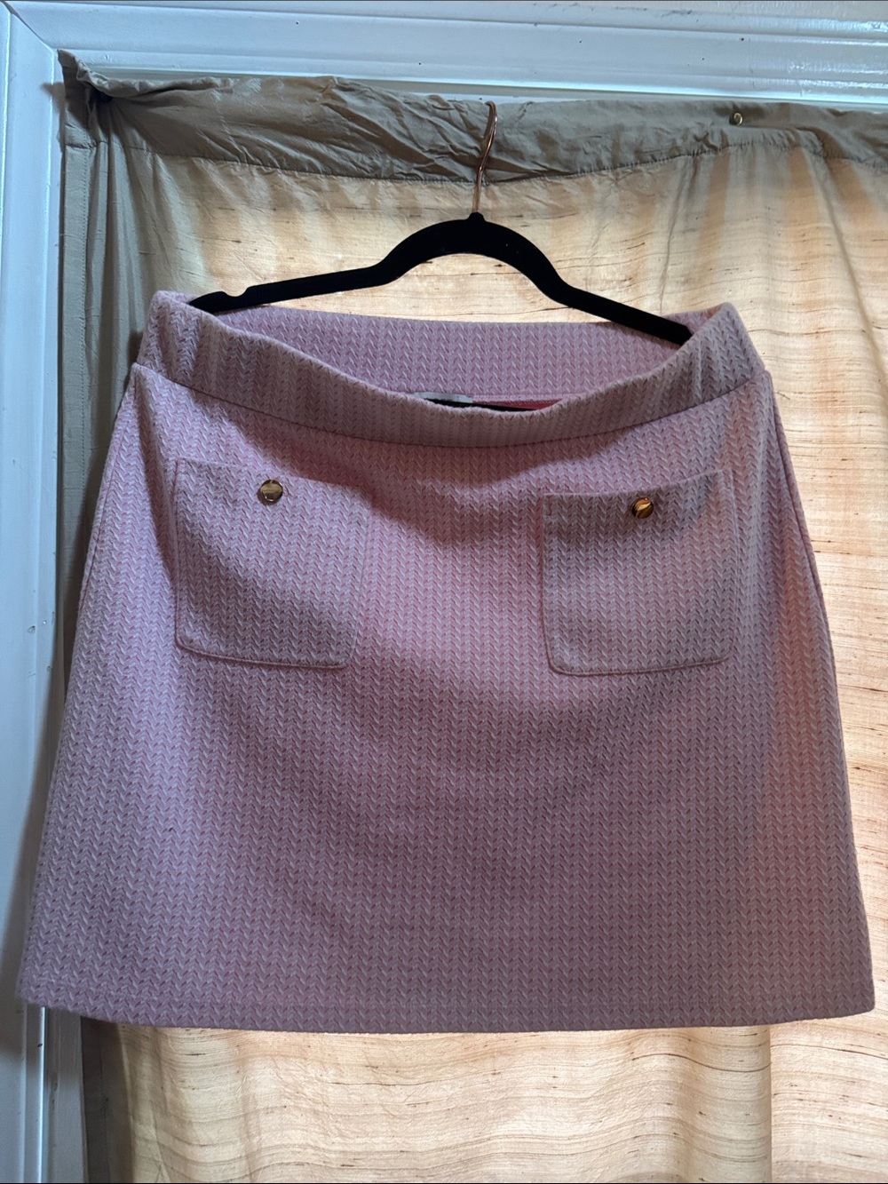 LOFT Light Pink Mini Skirt with Front Pockets